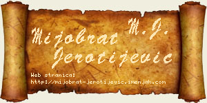 Mijobrat Jerotijević vizit kartica